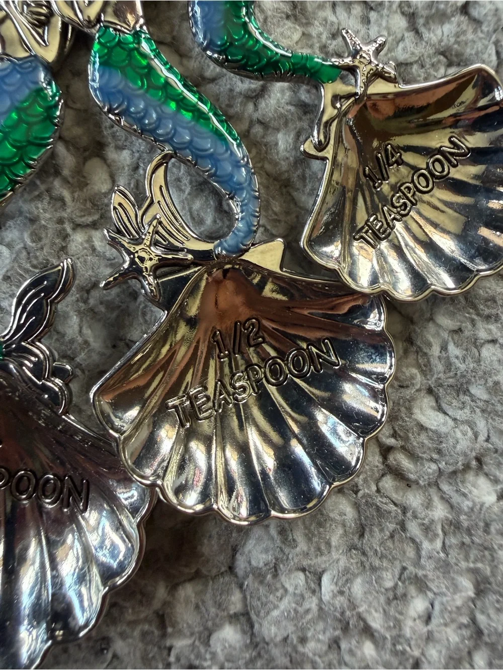 Ganz Mermaid & Scallop Shell 4-Piece Measuring Spoon Set (Model ER32710)